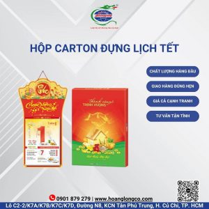 Hộp Carton Đựng Lịch Tết