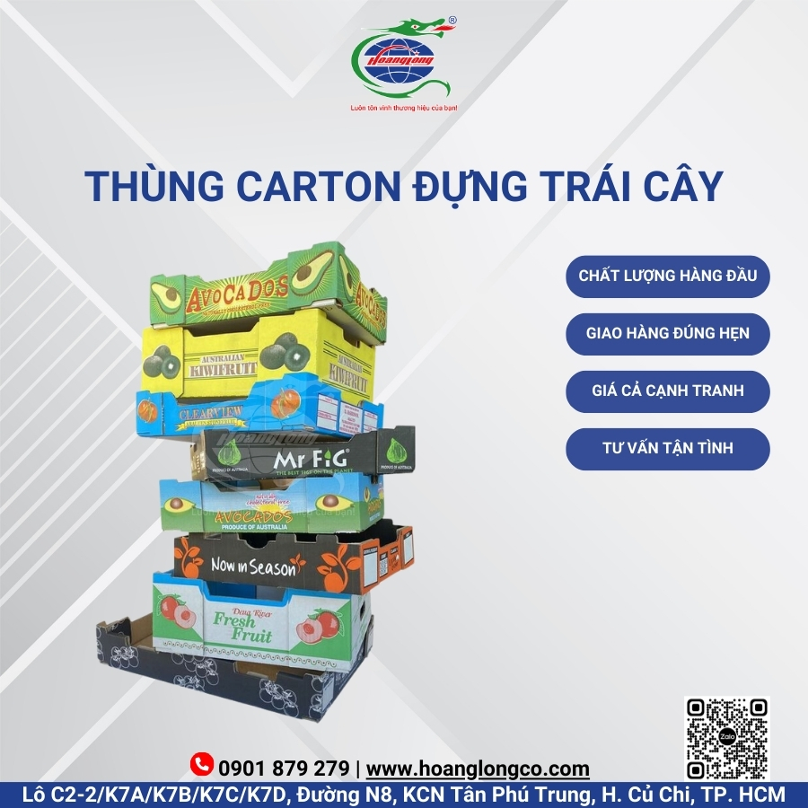 Thùng carton đựng trái cây