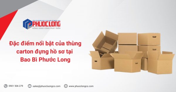 Đặc điểm nổi bật của thùng carton đựng hồ sơ tại Bao Bì Phước Long